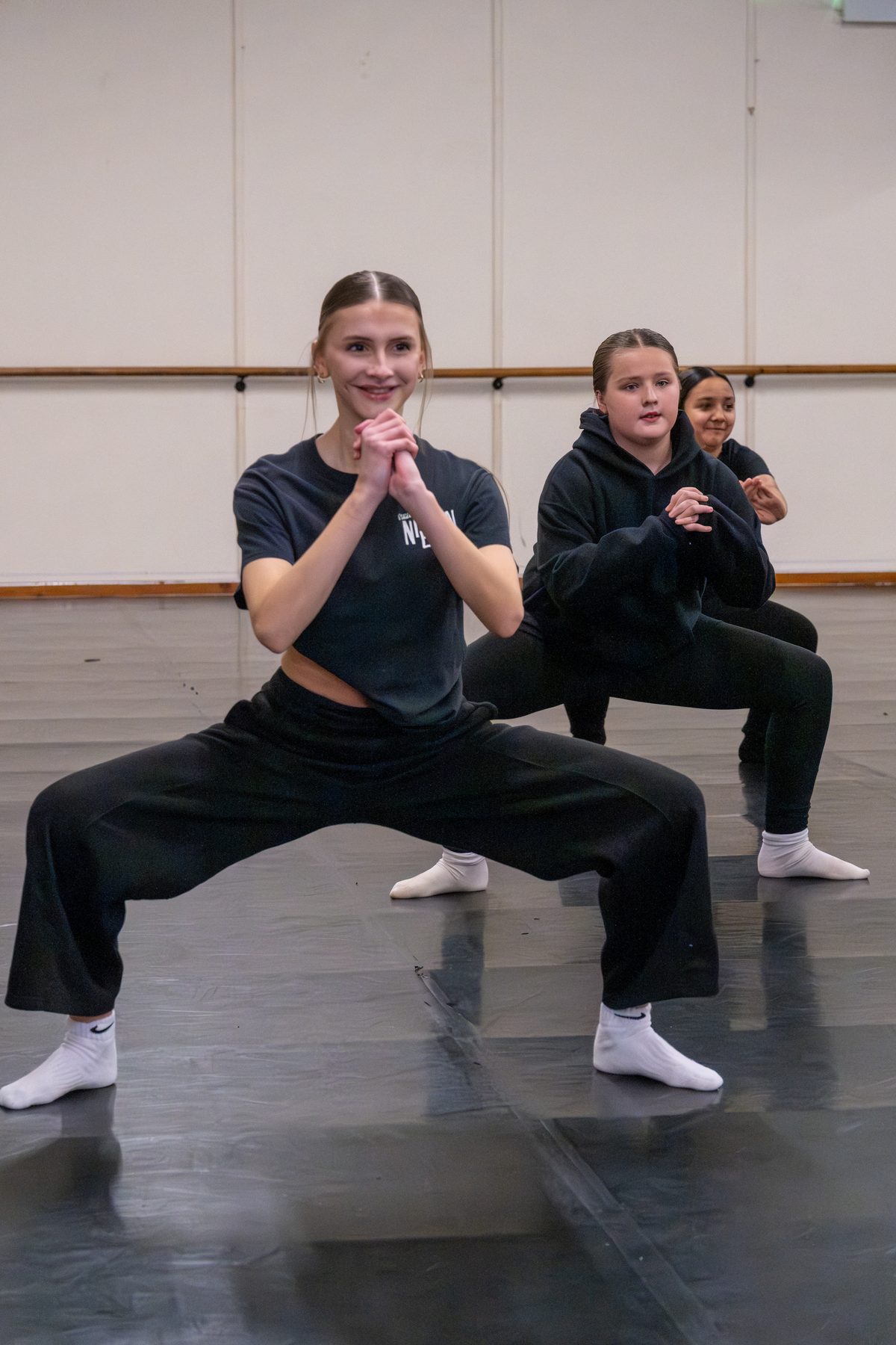 A senior dancer in a contemporary floor sequence